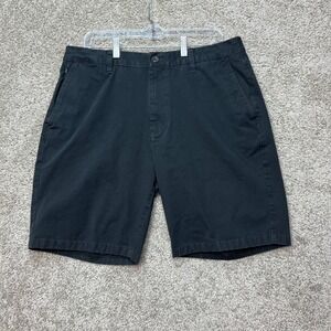 Bonobos Chino Shorts Mens 35 9‎ Inseam Black Stretch Flat Front 5 Pocket Classic
